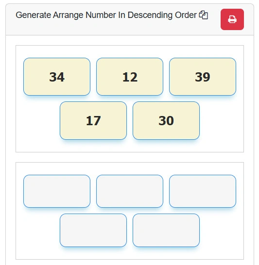 Arrange Number