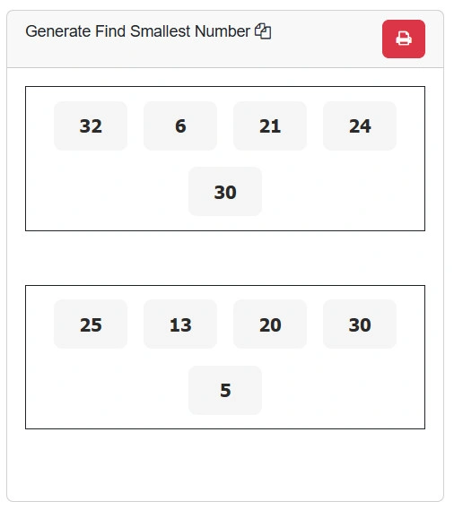 Find Smallest Number